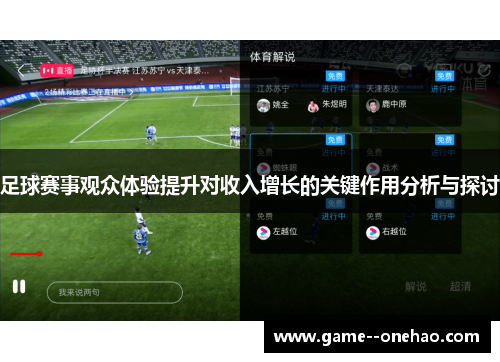 足球赛事观众体验提升对收入增长的关键作用分析与探讨